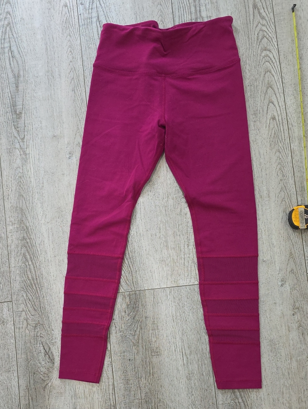 Lorna Jane Raspberry High-Rise Ribbed Leggings - Picture 1 of 5